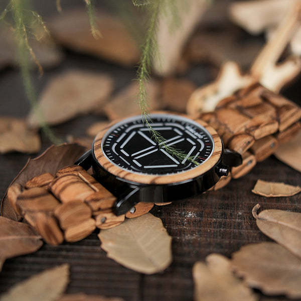 LED Digital Wooden Wristwatch