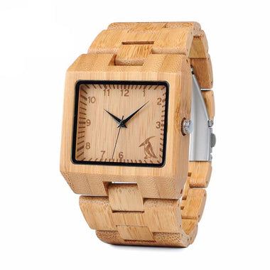Luxury Rectangle Design Wood Watch